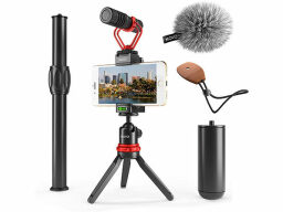 Equipo de video para teléfono inteligente Movo VXR10 + con mini trípode, agarre para teléfono y micrófono - $ 89.99