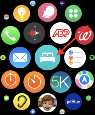 Toque la aplicación Sleep en su Apple Watch.