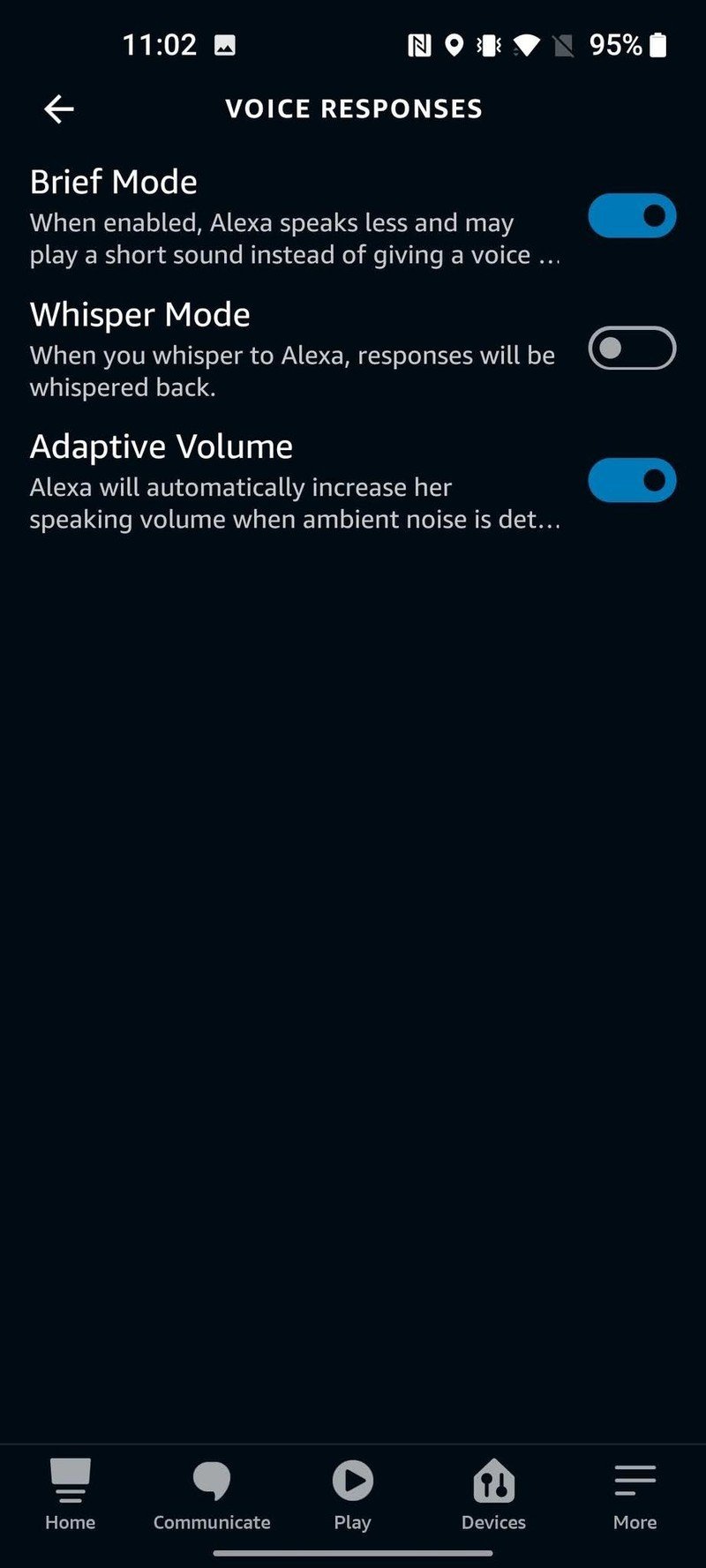 Cómo habilitar el volumen adaptable de Alexa 5