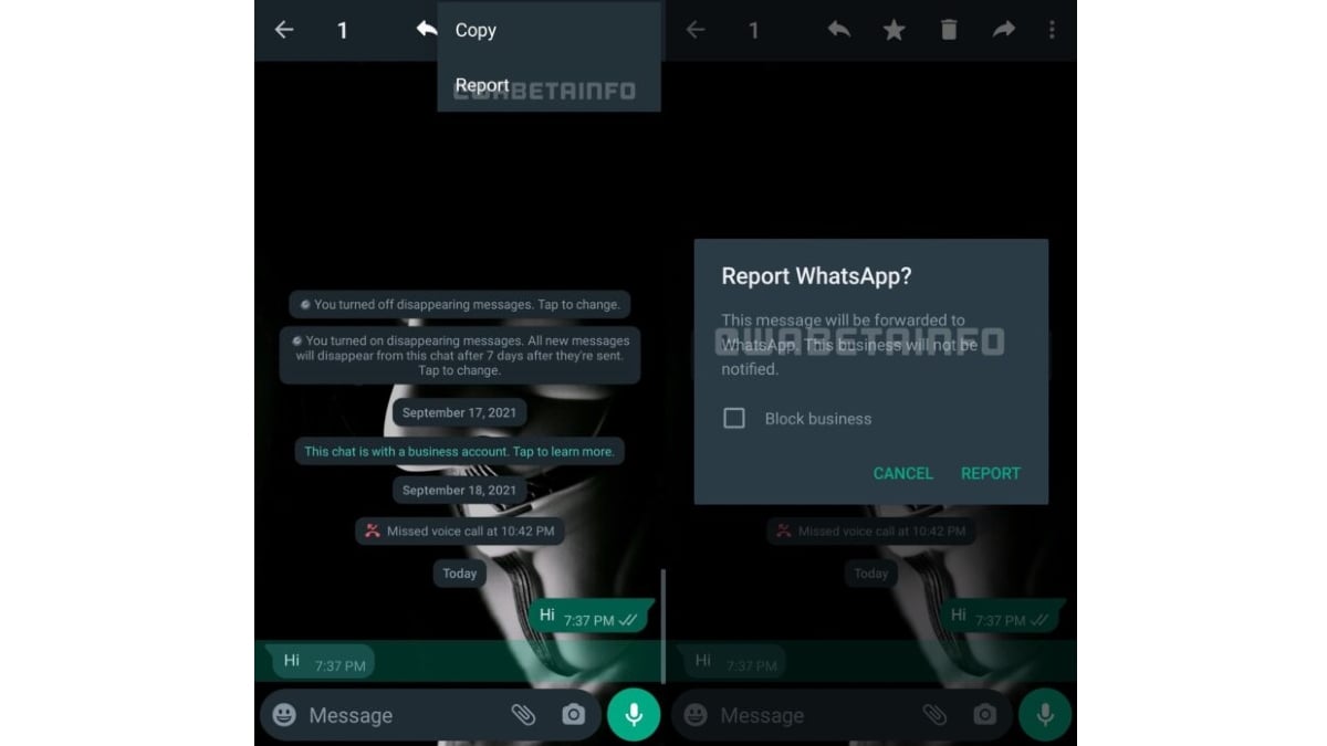 whatsapp android mensaje único informe imagen wabetainfo WhatsApp