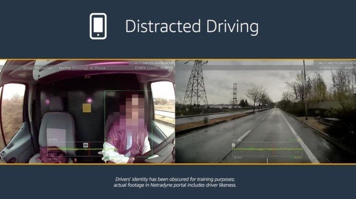 "Conductor distraído"- El sistema le avisa cuando el conductor está distraído, pero tal vez acaba de mirar por un espejo retrovisor.  Foto placa base