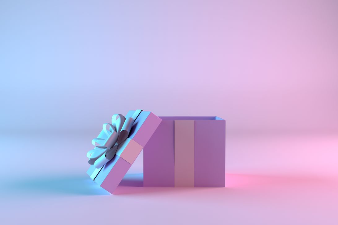 Caja envuelta para regalo