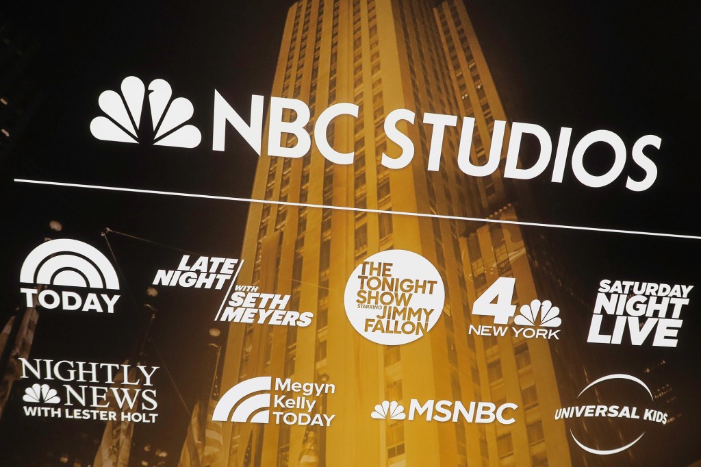 Señalización de NBC Studios Inside 30 Rock, Rockefeller Center, Nueva York, EE.