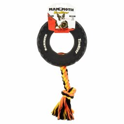 Mammoth TireBiter Juguete para perros con llanta de goma con cuerda, pequeño, 6 '' ($ 8.47)