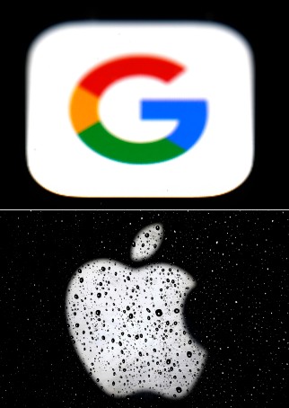 Logotipos de Google y Apple