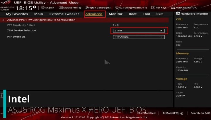 UEFI de una placa base Asus.  Captura de fotos de YouTube