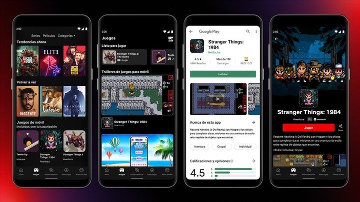 Los primeros juegos que introdujo Netflix en la aplicación de Android para el mercado español.