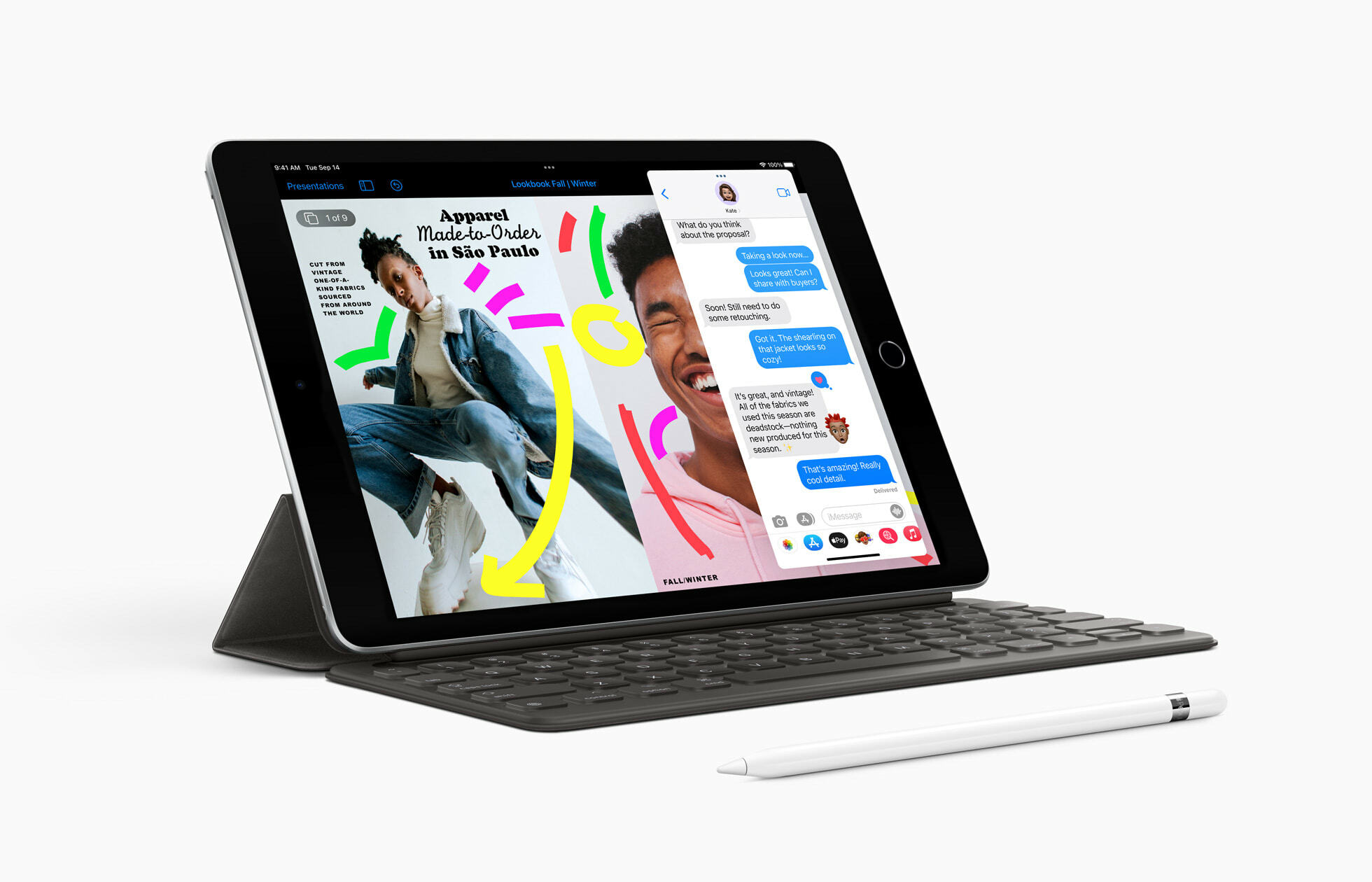 El nuevo iPad es compatible con Apple Pencil y Smart Keyboard (ambos se venden por separado).