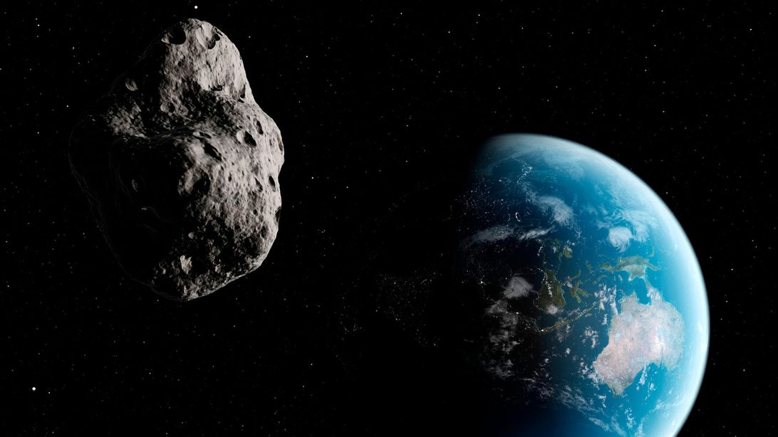 Asteroide acercándose a la Tierra, ilustraciones