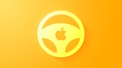 Función de icono de rueda de coche de Apple amarillo