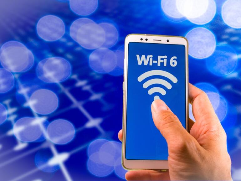 wi-fi 6 en un concepto de teléfono inteligente