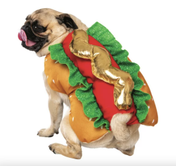 Manera de celebrar el disfraz de mascota de Halloween: Hotdog ($ 9,97)