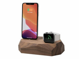 Base de carga de madera para iPhone y Apple Watch