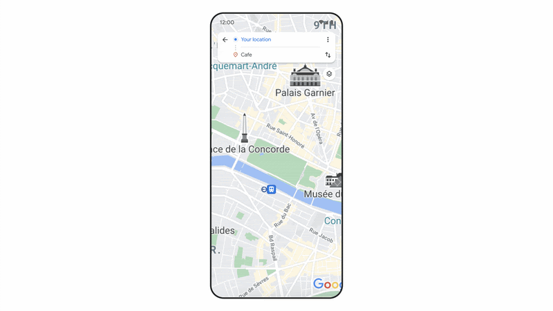 Navegación de Google Maps Lite