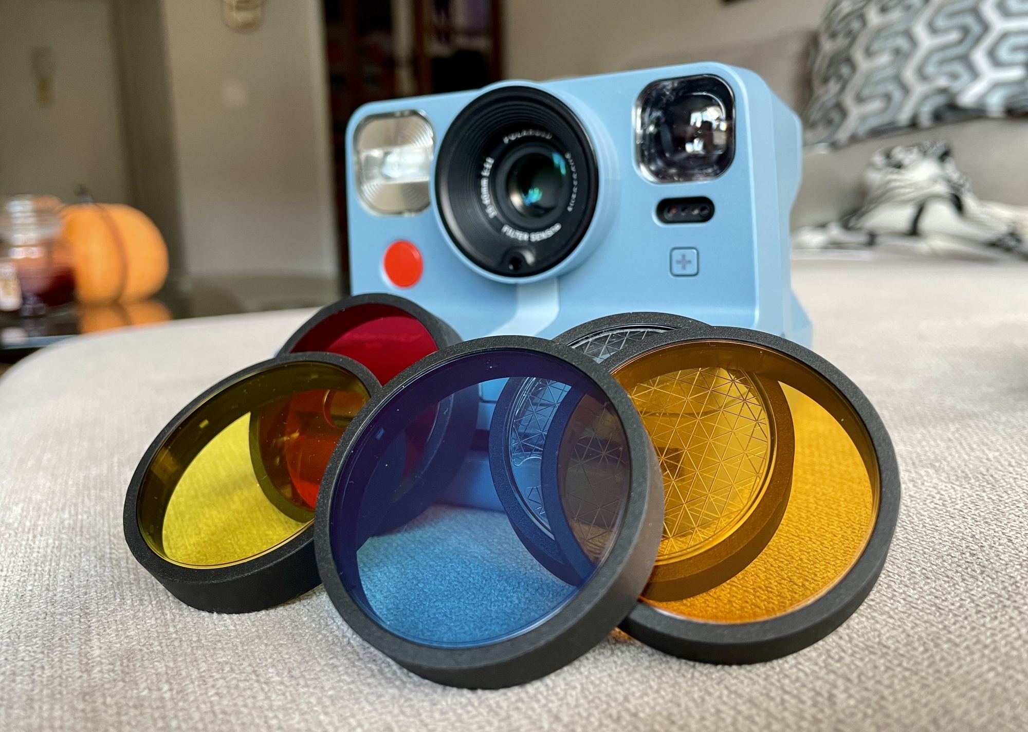 The included lens filters are really easy to attach.