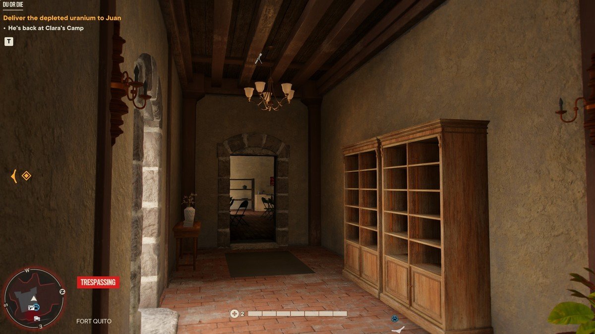 Los interiores, con estilo colonial.  Captura de fotos del juego en PC