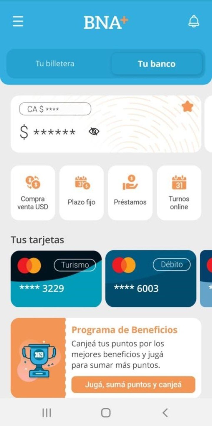 Aquellas personas que no sean clientes de la entidad pueden gestionar una cuenta bancaria gratuita a través de la aplicación Banco Nación.