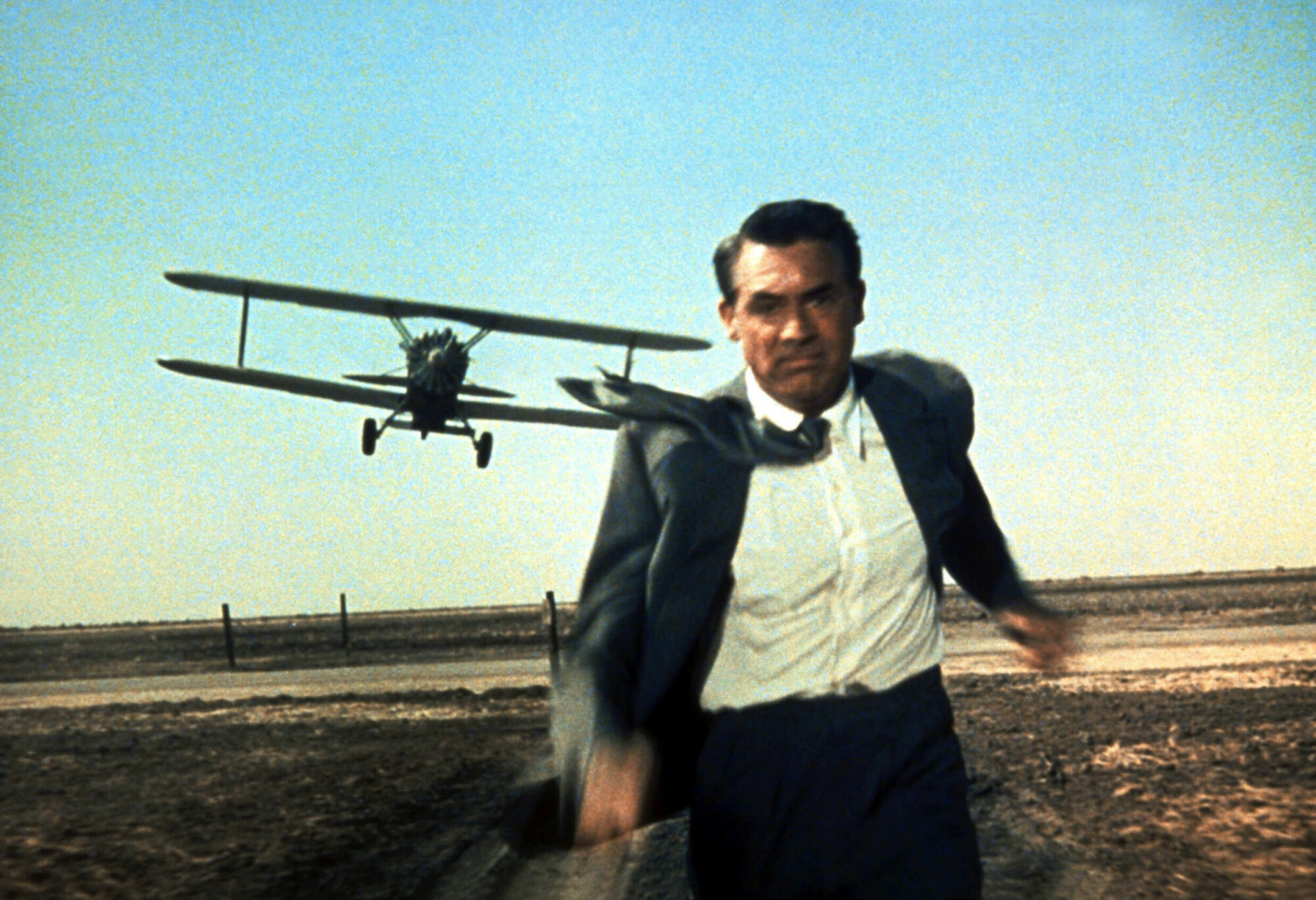 Cary Grant corre por su vida en "Norte por noroeste."