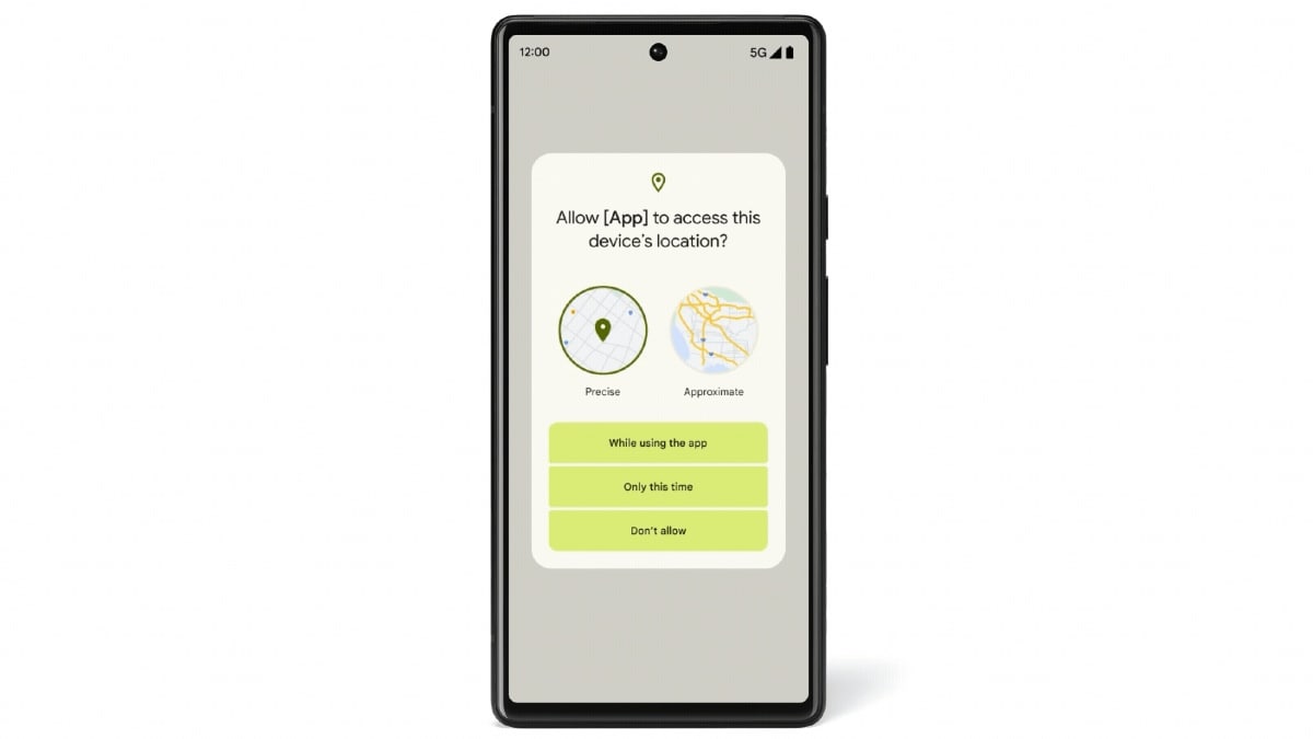 Android 12 imagen de ubicación aproximada Android 12