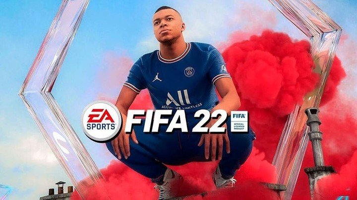 FIFA 22. El videojuego de fútbol actual une actualmente a EA Sports y la organización mundial del fútbol.