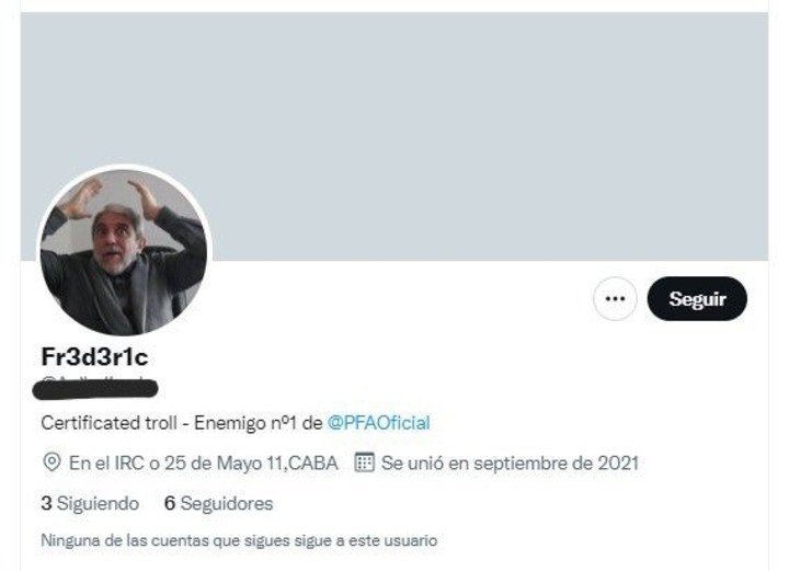 La cuenta de Twitter que se creó para difundir AnibalLeaks se dirige a la sede de AFI.