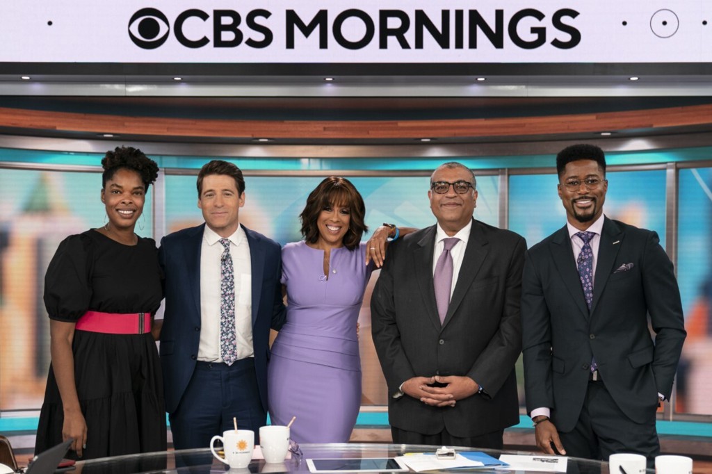 Lanzamiento de CBS MORNINGS con Shawna Thomas, Tony Dokoupil, Gayle King, Neeraj Khemlani y Nate Burleson