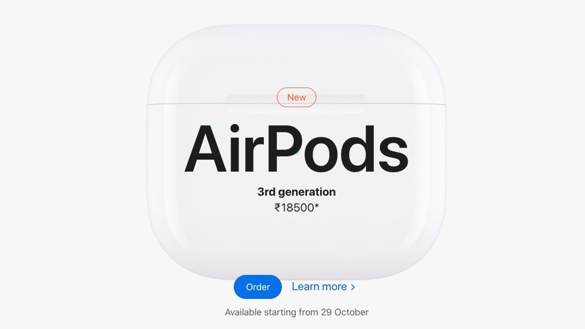 imagen de disponibilidad de airpods de tercera generación Apple AirPods de tercera generación