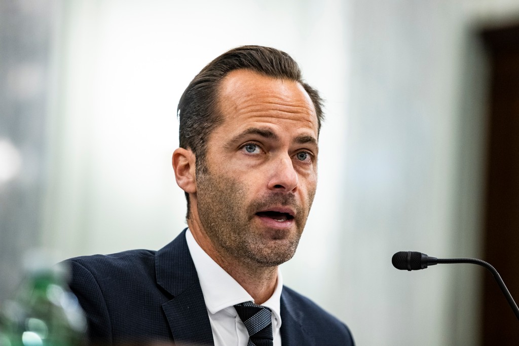 Michael Beckerman durante su testimonio ante una audiencia en el Congreso