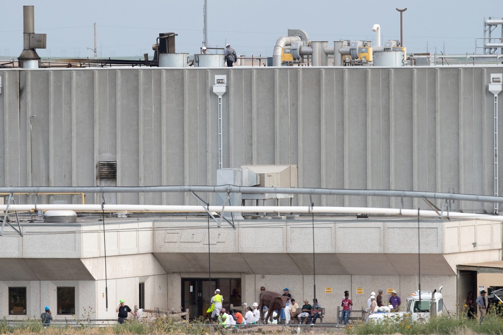 El exterior de la planta de Tyson Foods.