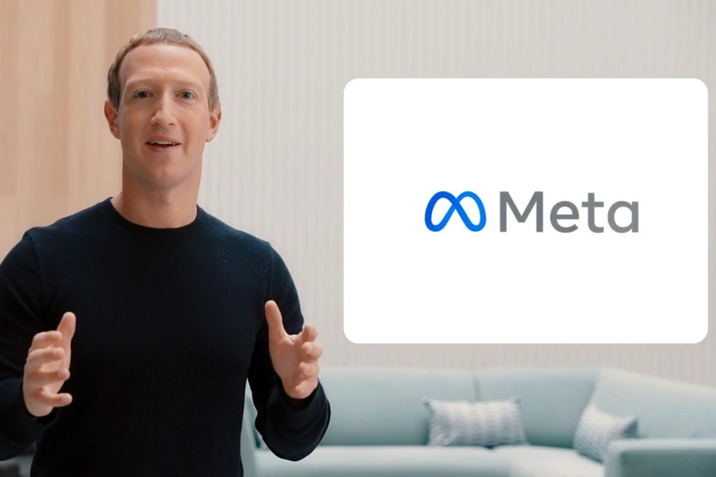 Mark Zuckerberg con el logotipo de Meta