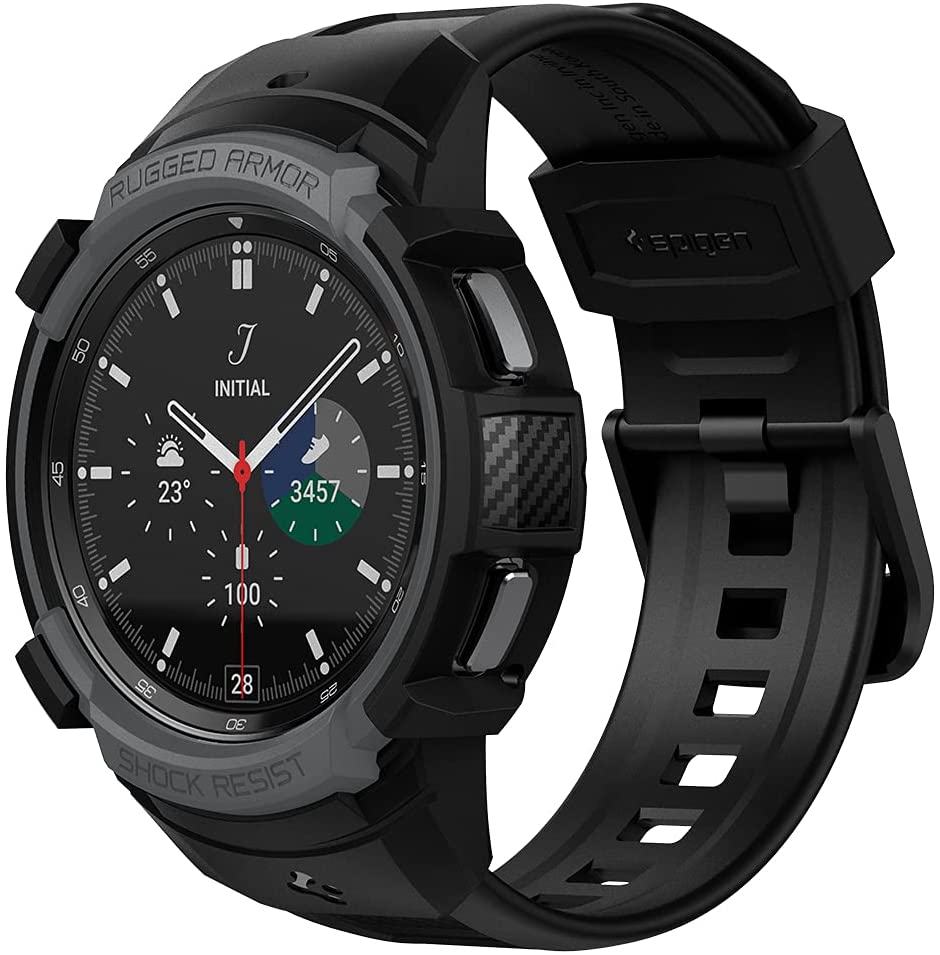 Estuche Spigen Rugged Armor para Galaxy Watch de 4 bandas 