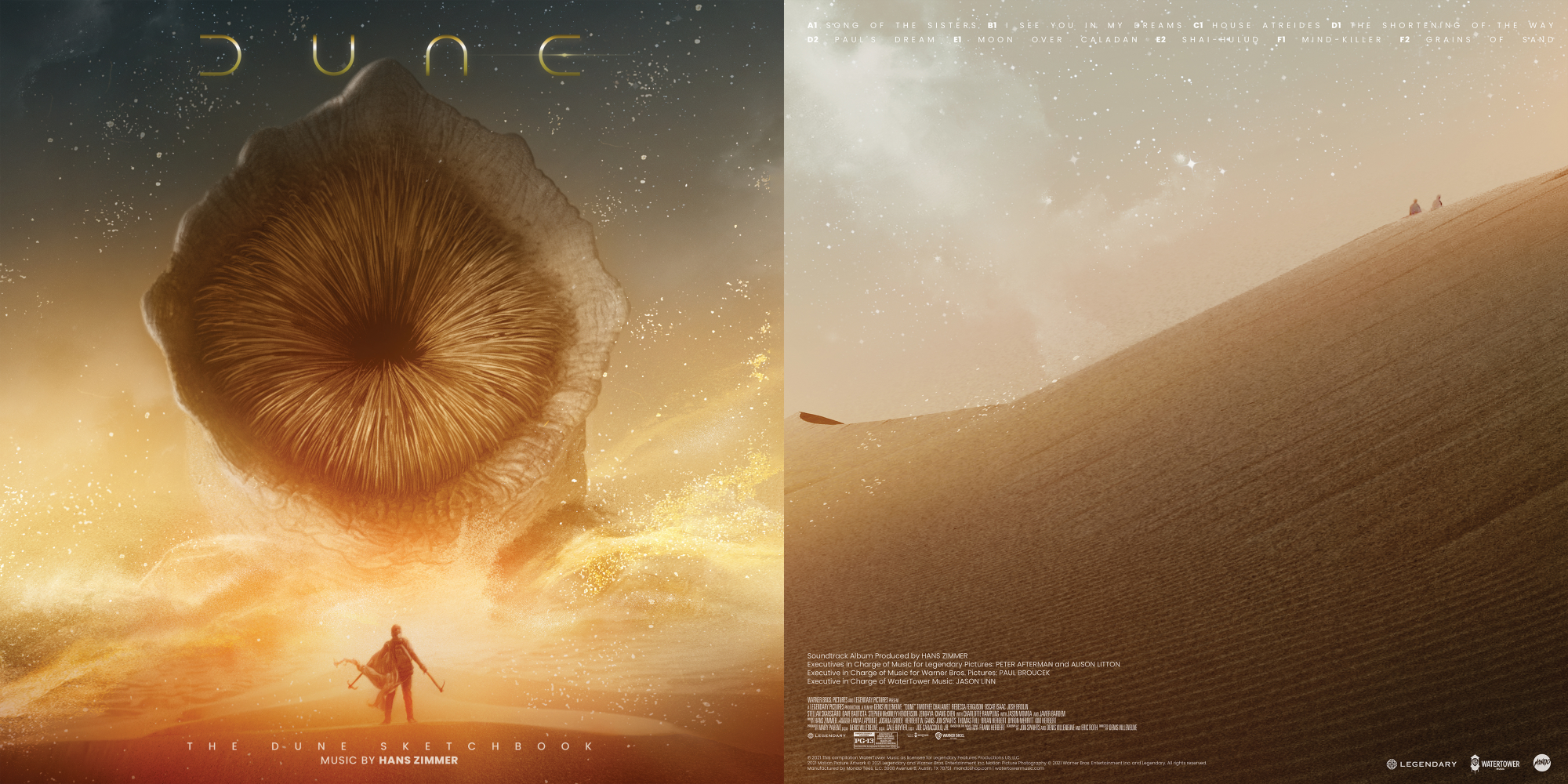 La portada y la contraportada de "El cuaderno de bocetos de Dune"