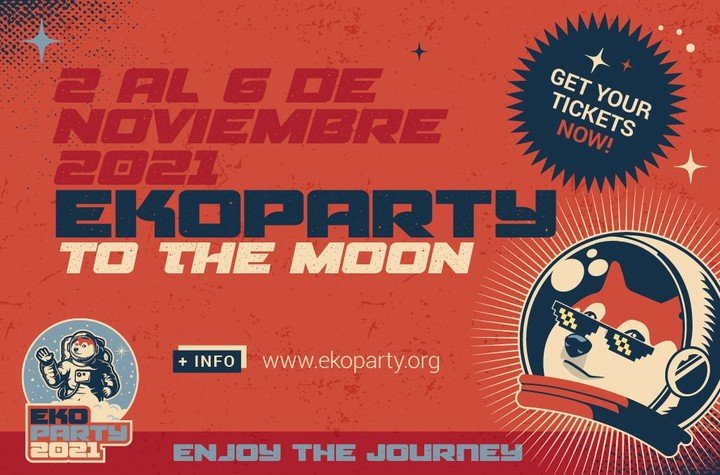 Las entradas para seguir Ekoparty 2021 se pueden comprar en el sitio oficial https://www.ekoparty.org/