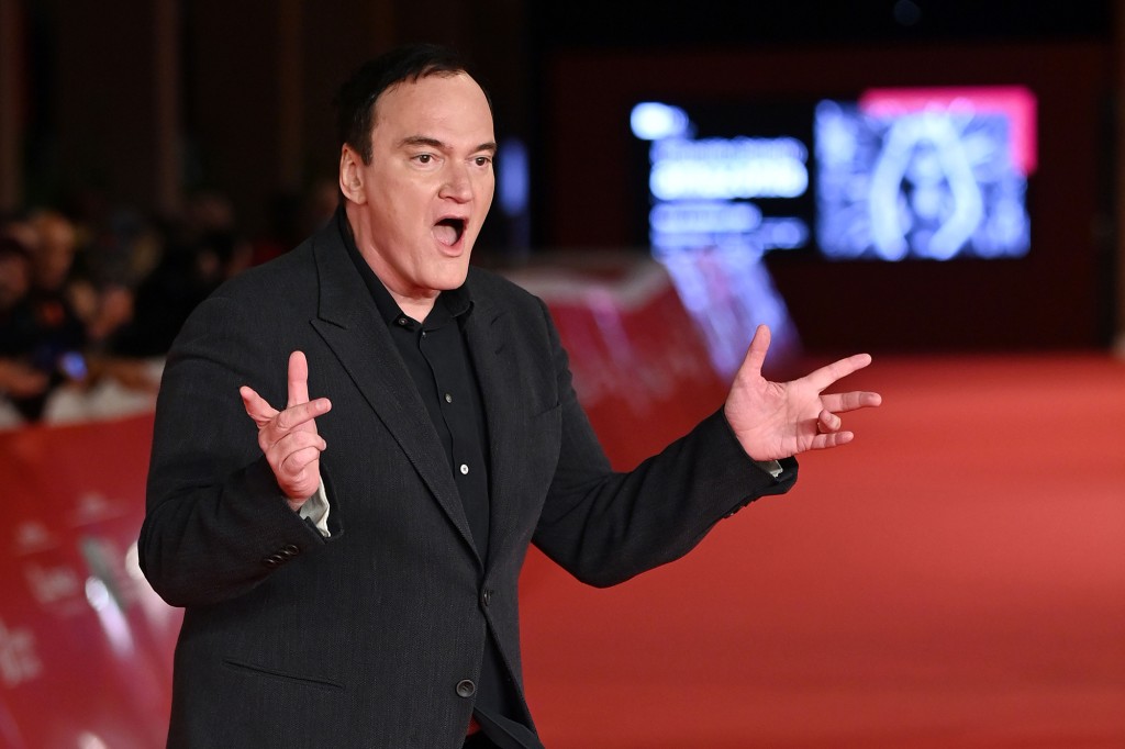 Quentin Tarantino en la alfombra roja.