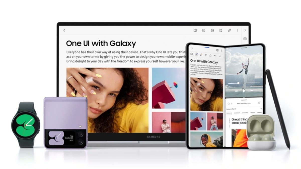 Samsung One UI 4 versión actualización de software de imagen intext