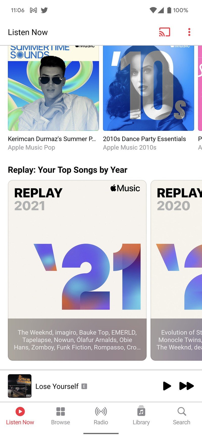 Reproducción de Apple Music 2021