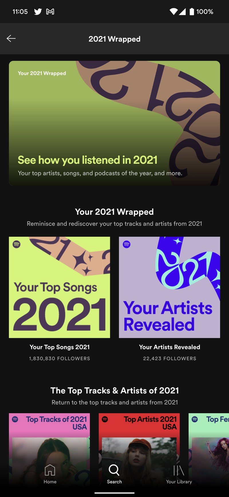 Listas de reproducción envueltas en Spotify de 2021