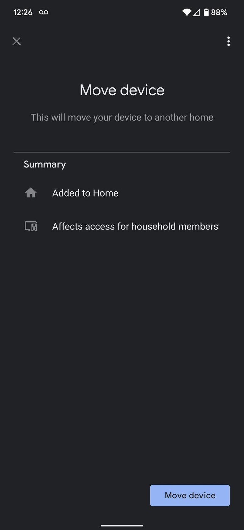 Google Home Agregar captura de pantalla del dispositivo