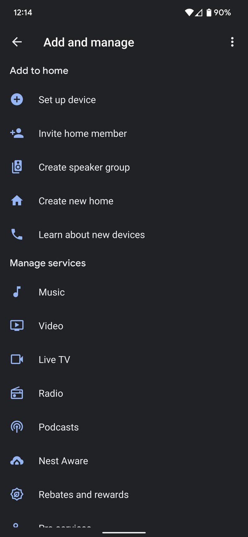 Google Home Agregar captura de pantalla del dispositivo