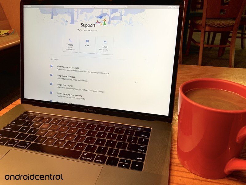 Google Fi support on the web
