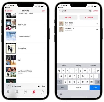 ios 15 beta 2 búsqueda de lista de reproducción de música