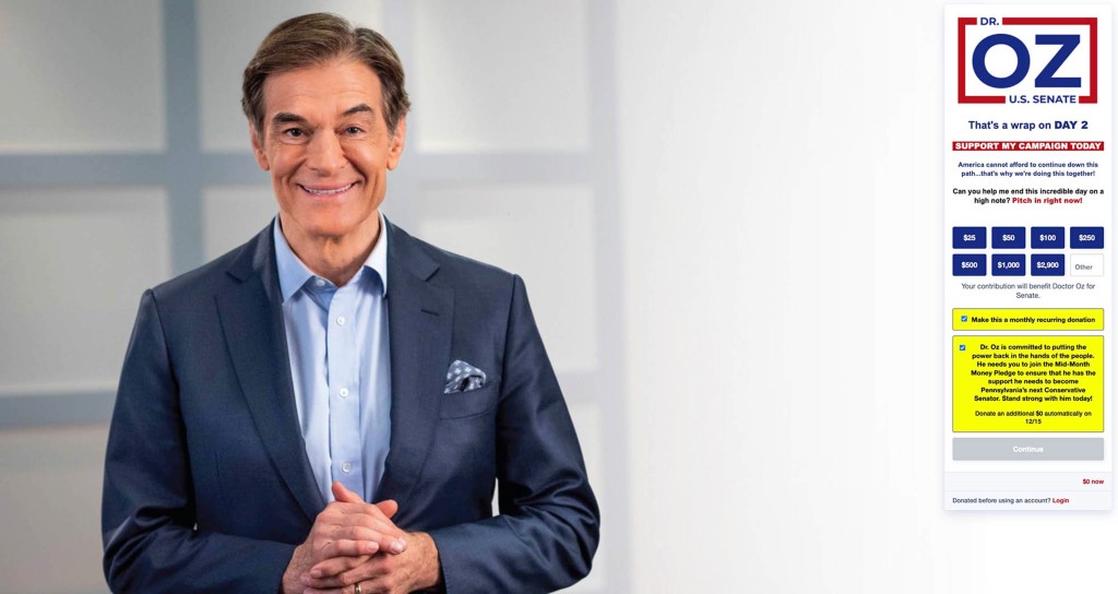 Las estaciones de televisión dan un tirón a 'Dr.  Oz Show 'como cirujano se postula para el Senado en Pensilvania Para ser lo más transparente posible, FOX 8 ya no transmite el programa del Dr. Mehmet Oz debido al anuncio del famoso cirujano cardíaco de que planea postularse para un escaño abierto en el Senado de los Estados Unidos en Pensilvania.