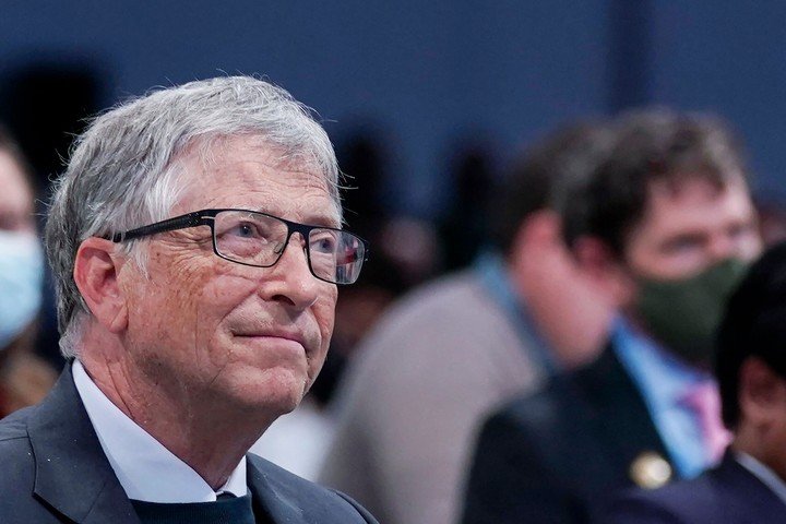 Bill Gates durante la última cumbre sobre el cambio climático en Glasgow, Escocia.  Foto: AFP,