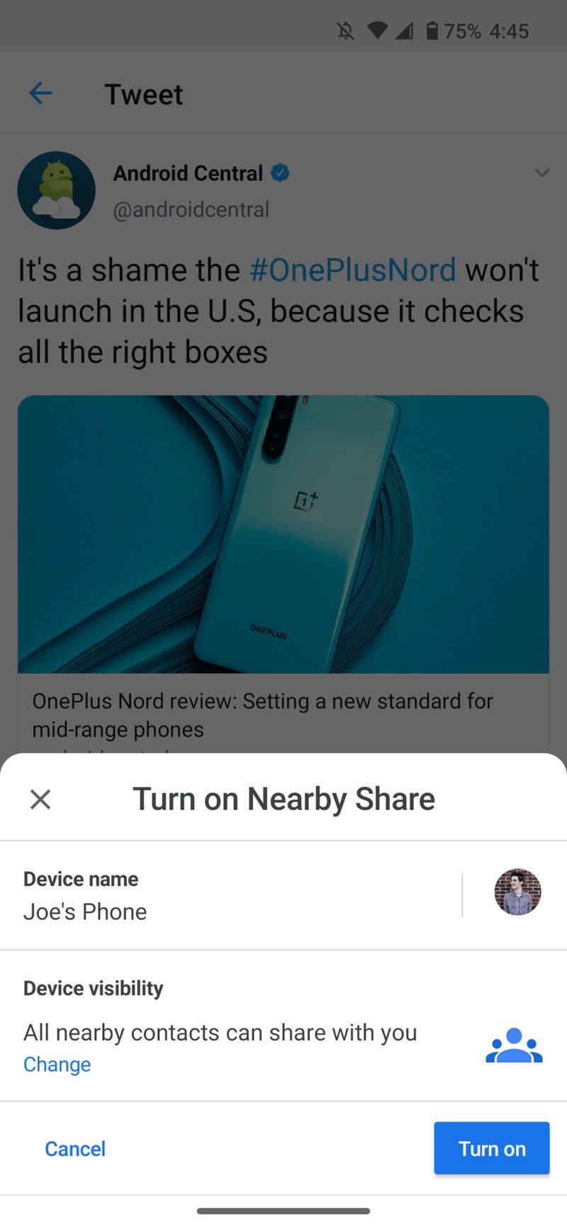 Cómo usar Near Share en su teléfono Android