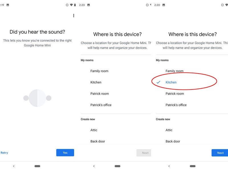 Configuración de altavoces de Google