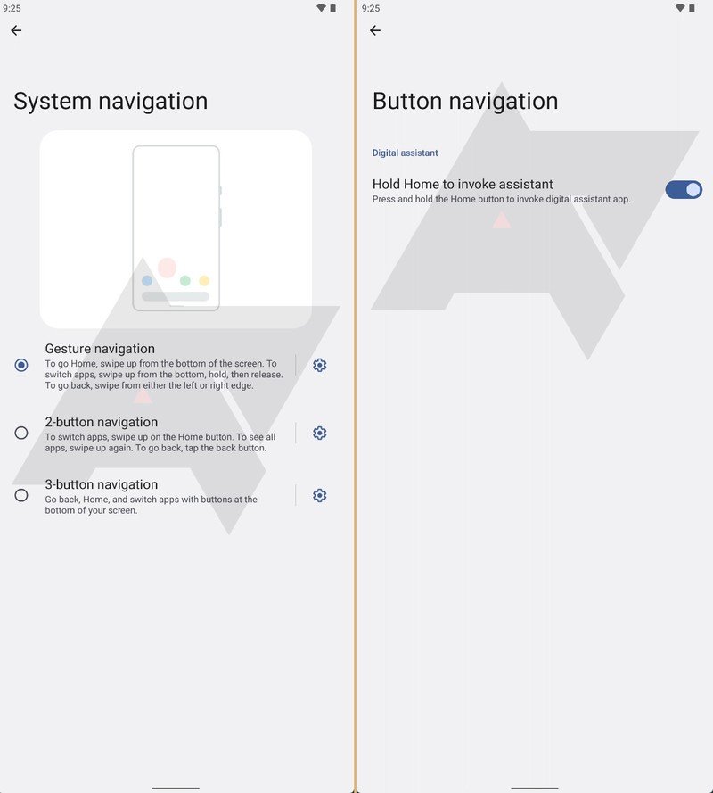 Opción de pulsación larga del botón de inicio de fugas de Android 13