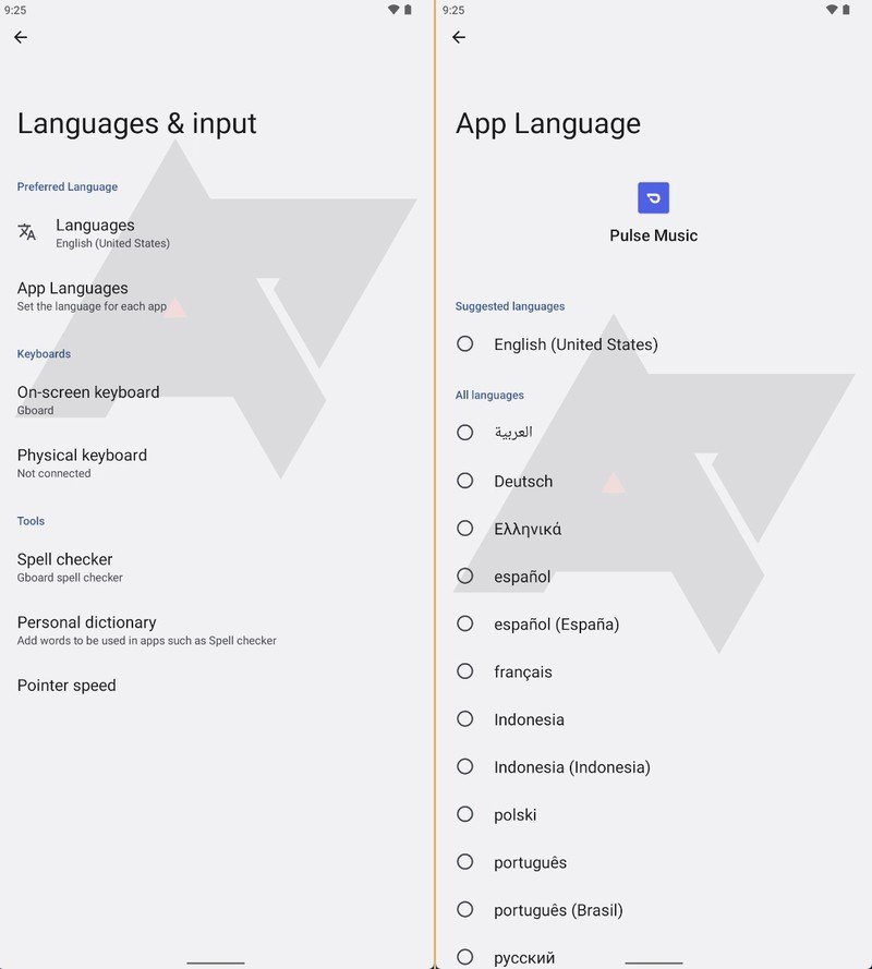 Android 13 fugas por configuración de idioma de la aplicación