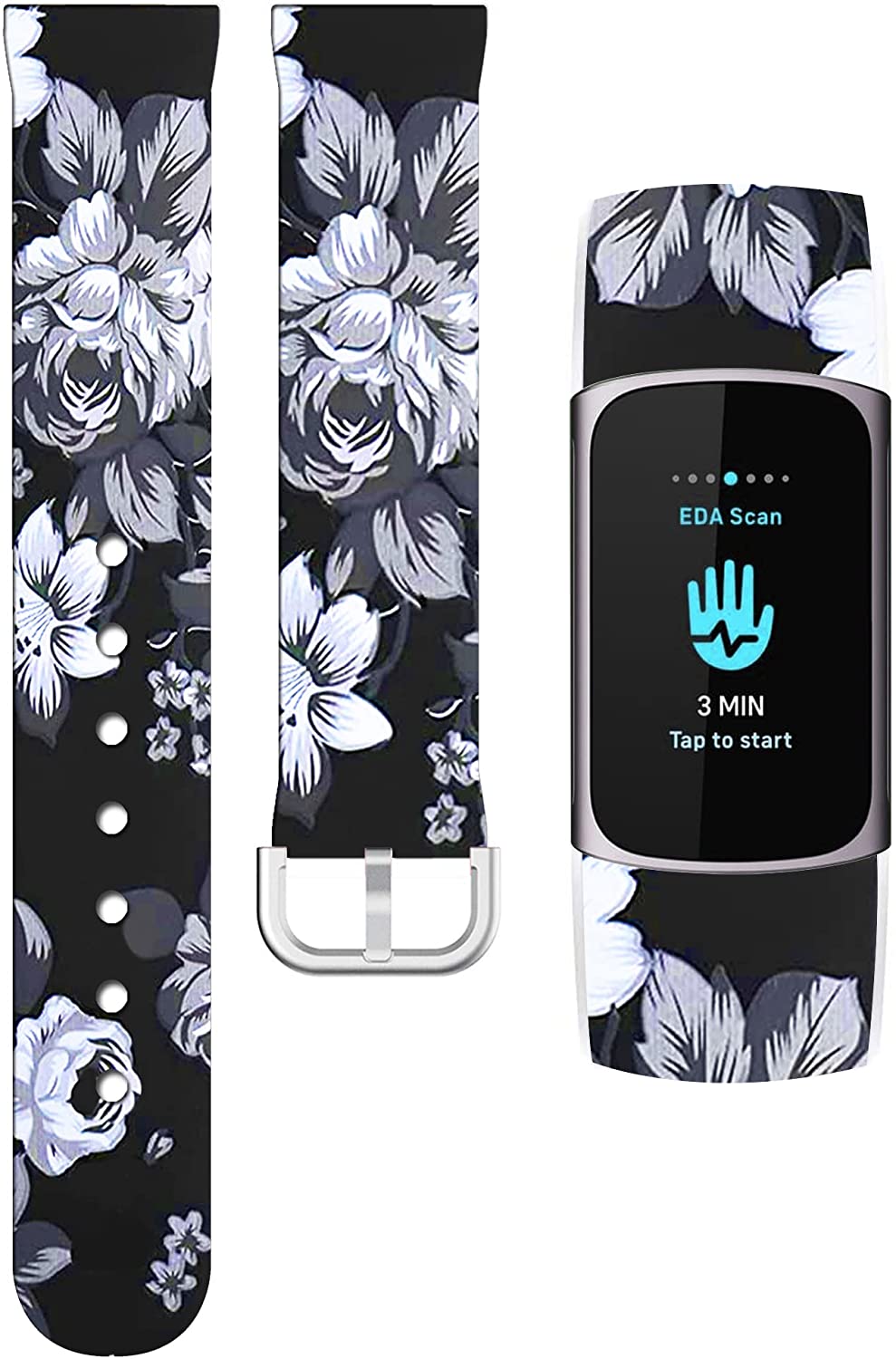 Fitbit Charge 5 Endiy Floral Flower Correa de silicona Reco