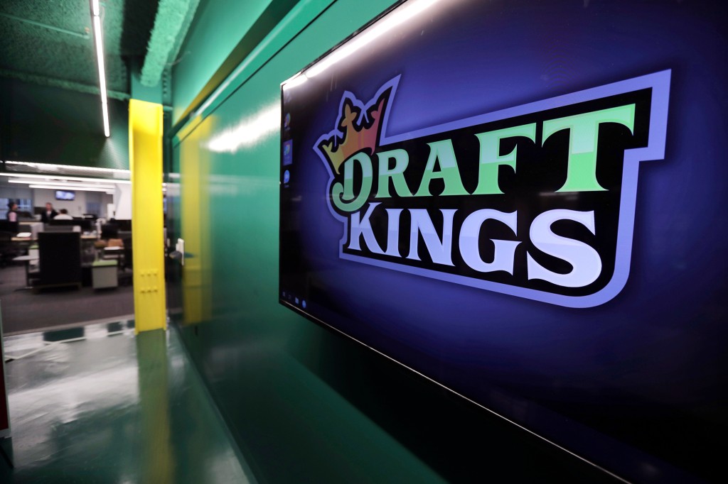 Un logotipo de DraftKings iluminado