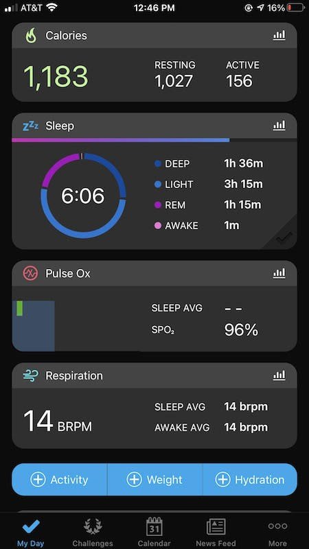 Aplicación Garmin Vivmove Sport